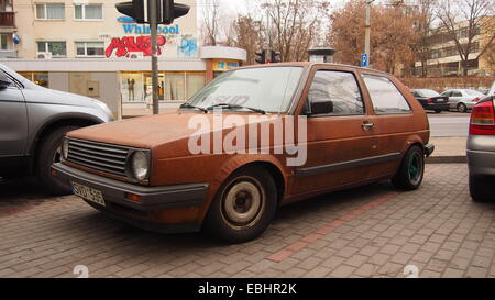 Verrosteten VW Golf. Stockfoto