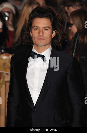 London, UK. 1. Dezember 2014. Orlando Bloom besucht die UK-Premiere von "Hobbit" an Empire Leciester Square. Bildnachweis: Ferdaus Shamim/ZUMA Draht/Alamy Live-Nachrichten Stockfoto