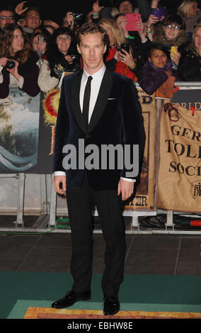 London, UK. 1. Dezember 2014. Benedict Cumberbatch besucht die UK-Premiere von "Hobbit" an Empire Leciester Square. Bildnachweis: Ferdaus Shamim/ZUMA Draht/Alamy Live-Nachrichten Stockfoto