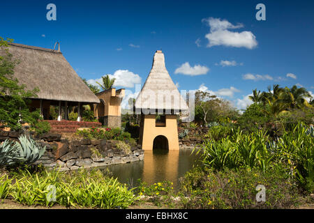 Mauritius, Pointe Aux Piments, Turtle Bay, Oberoi Resort-Garten Stockfoto