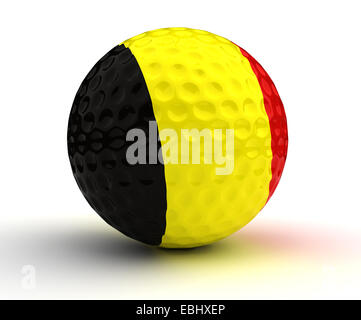 Belgische Golfball (isoliert mit Clipping-Pfad) Stockfoto