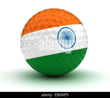 Indian-Golfball (isoliert mit Clipping-Pfad) Stockfoto