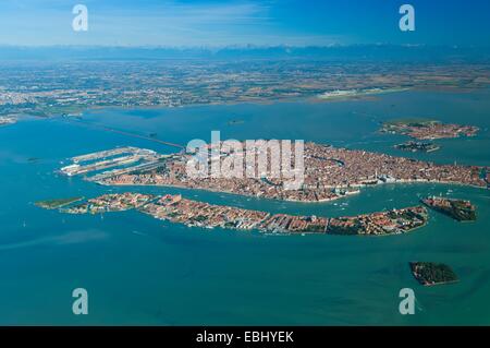 Luftaufnahme von Venedig, Guidecca und San Giorgio Maggiore Inseln, Italien, Europa Stockfoto