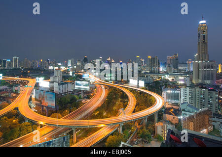 Bangkok Stadt Tagesansicht mit Hauptverkehr Stockfoto