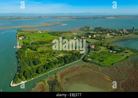 Luftaufnahme der Insel Torcello, Venedig Lagune, Italien, Europa Stockfoto