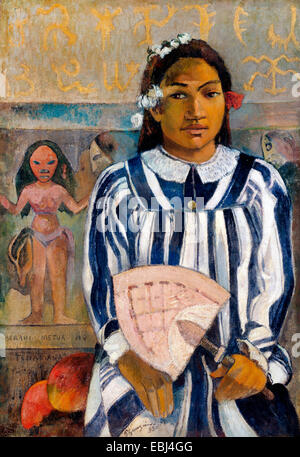 Paul Gauguin, die Vorfahren der Tehamana oder Tehamana hat viele Eltern (Merahi Metua keine Tehamana) 1893 Öl auf Leinwand. Kunst-Institut Stockfoto