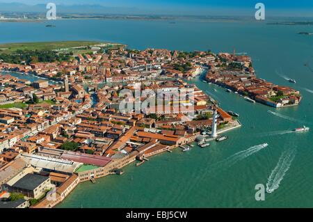 Luftaufnahme der Insel Murano, Venedig Lagune, Italien, Europa Stockfoto