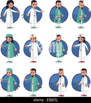Arzt-Cartoon-Figur Stock Vektor