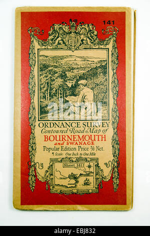 Historischen Ordnance Survey Karte von Bournemouth, Dorset. Stockfoto