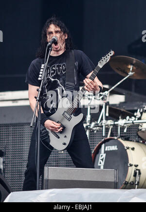 Sonisphere Festival statt am Hietaniemi Strand - Performances mit: Gojira wo: Helsinki, Finnland: 28. Mai 2014 Stockfoto