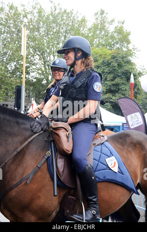 Pferdesport Polizei Lille Frankreich Stockfoto