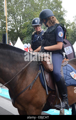 Pferdesport Polizei Lille Frankreich Stockfoto