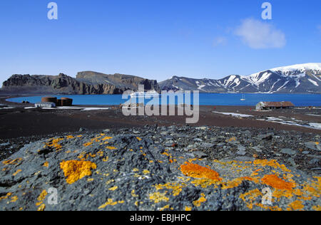 Kratersee von Deception Island, Antarktis, Shetland-Inseln Stockfoto