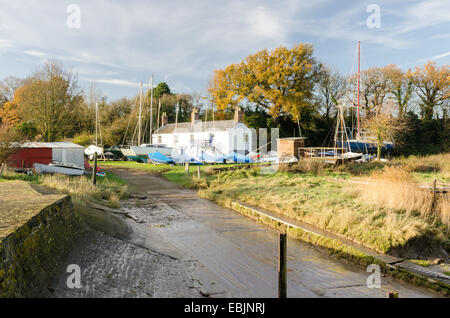 Slipanlage am Hafen von Lydney auf dem Westufer des Flusses Severn in Gloucestershire Stockfoto