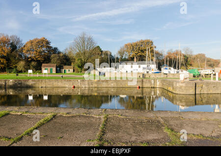 Lydney Hafen auf dem Westufer des Flusses Severn in Gloucestershire Stockfoto