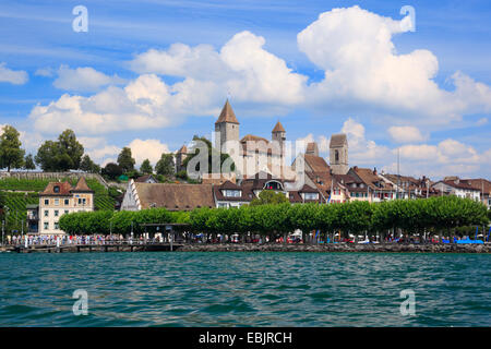 Schloss Rapperswil am Ufer des See Zürich, St. Gallen Stockfoto