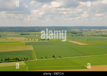 Panoramablick über einer Agrarlandschaft, Deutschland Stockfoto