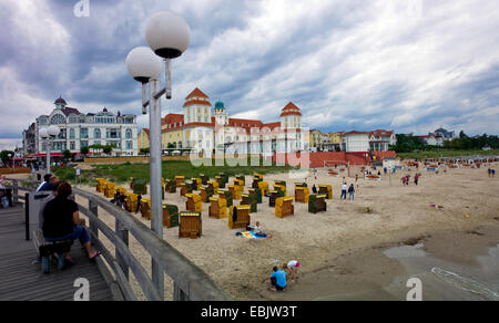 Strand und Kurhaus Binz, Deutschland, Mecklenburg-Vorpommern, Binz Stockfoto