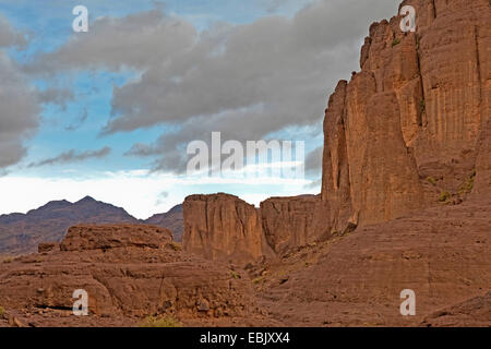 Felswand, Marokko, Souss-Massa-DaraÔ, Djebel Sarhro Stockfoto