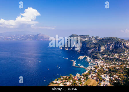 Blick von der Nordküste, Capri, Italien Stockfoto