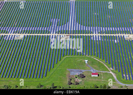 Sunselex solar Energie System nächsten Airport Rothenburg Görlitz, Deutschland, Sachsen, Rothenburg anzeigen Stockfoto