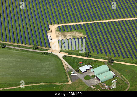 Sunselex solar Energie System nächsten Airport Rothenburg Görlitz, Deutschland, Sachsen, Rothenburg anzeigen Stockfoto