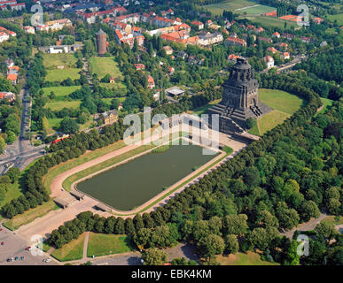 Luftbild, Denkmal für die Schlacht der Nationen, Deutschland, Sachsen, Leipzig Stockfoto