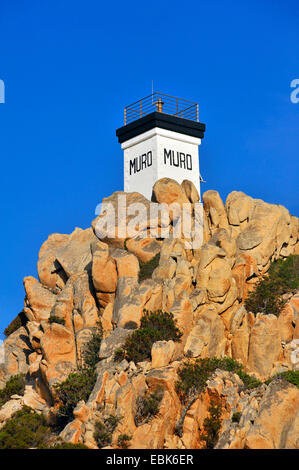 Leuchtturm in Capo di Muro, Frankreich, Korsika, Ajaccio Stockfoto