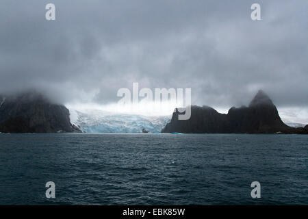 Gletscher in der Nähe von Point Wild auf Elephant Island, Antarktis, Suedliche Shetlandinseln Stockfoto