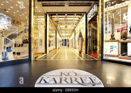 Eingang zum Einkaufszentrum Kö-Karree, Deutschland, Nordrhein-Westfalen, Düsseldorf Stockfoto