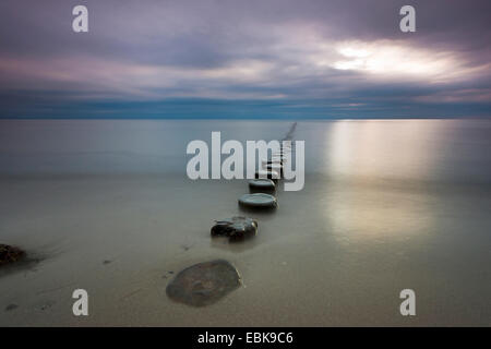 Sporn Deich in der Ostsee, Deutschland, Mecklenburg-Vorpommern, Hiddensee Stockfoto