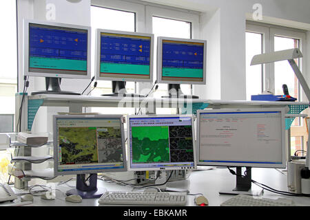 Arbeitsplatz der Meteorologe, Essen, Ruhrgebiet, Nordrhein-Westfalen, Deutschland Stockfoto