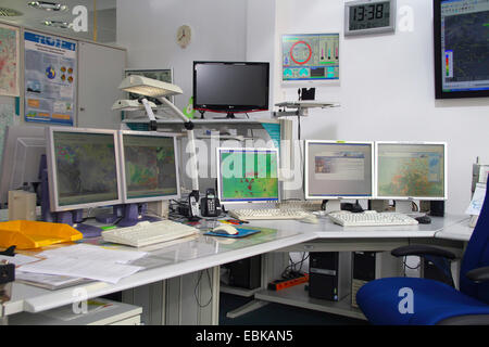 Arbeitsplatz der Meteorologe, Essen, Ruhrgebiet, Nordrhein-Westfalen, Deutschland Stockfoto