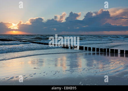 Ostsee im Sonnenuntergang, Deutschland, Mecklenburg-Vorpommern, Hiddensee Stockfoto