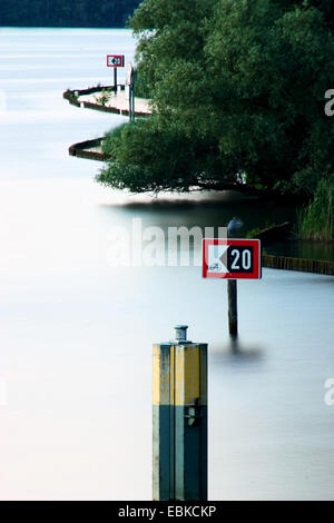 Verkehrszeichen in den Jungfernsee, Deutschland, Brandenburg, Potsdam Stockfoto