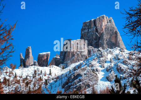 Cinque Torri, Italien, Südtirol, Dolomiten Stockfoto