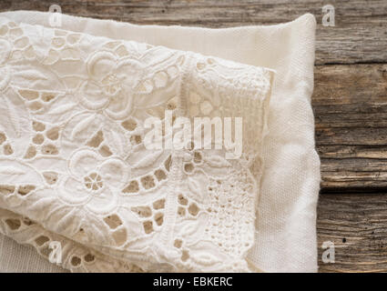 Studioaufnahme von Lace-Tuch Stockfoto