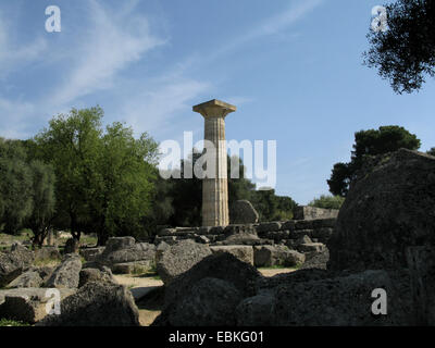 Tempel des Zeus in Olympia, Griechenland, Peloponnes, Olympia Stockfoto