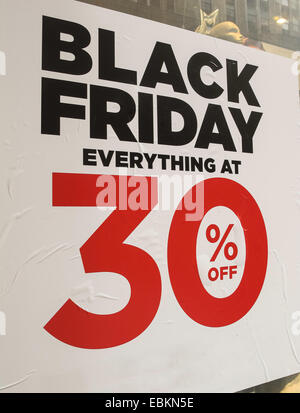 Black Friday Verkauf Werbung, USA Stockfoto