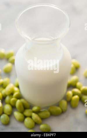 Studioaufnahme von Soja-Milch Stockfoto