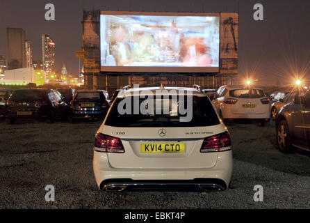 Fahren Sie im Kino in Liverpool, UK, mit Fett Stockfoto