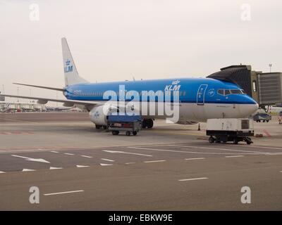 Flugzeug KLM Unternehmen, Schiphol, Amsterdam, Niederlande, Europa Stockfoto