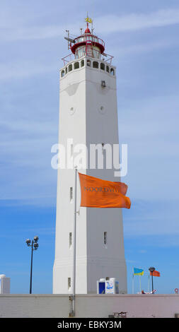 weißen Leuchtturm von Noordwijk, Niederlande, Südholland, Noordwijk Stockfoto