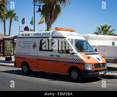 Ein Rettungswagen Katastrophenschutz in Torremolinos, Spanien Stockfoto