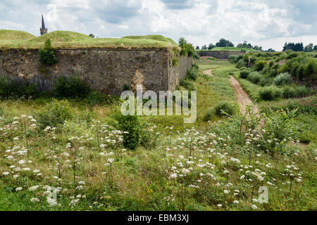 Die berühmte sternförmige Befestigungen bei Rocroi in den französischen Ardennen. Stockfoto