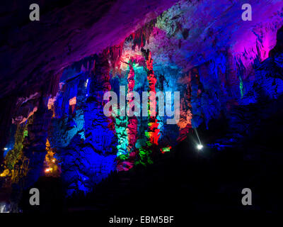 Reed Flute Höhle in Guilin, Guangxi Region, China Stockfoto