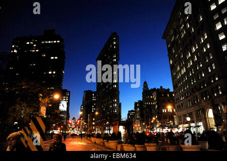 Manhattan New York USA liegt bei 175 Fifth Avenue November 2014 - The Flatiron Building, ursprünglich das Fuller Building, Stockfoto