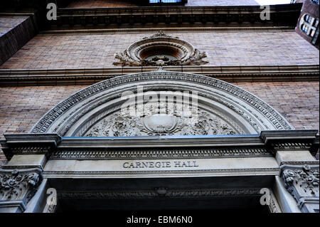 Manhattan New York USA - Carnegie Hall Veranstaltungsort Stockfoto
