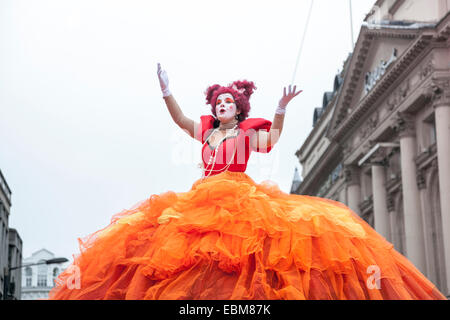 Performer im Regent Street Festival, September 2012 Stockfoto