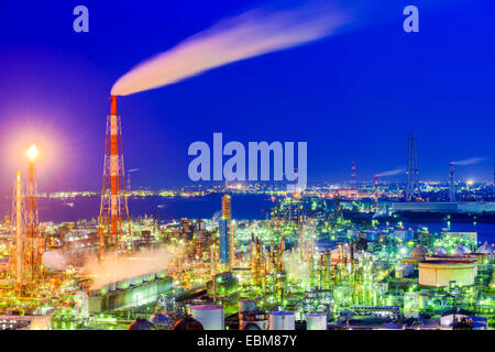 Chemieanlagen in Yokkaichi, Japan. Stockfoto